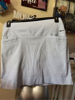 Striped White and Navy Mini Skirt - Classic Summer Style